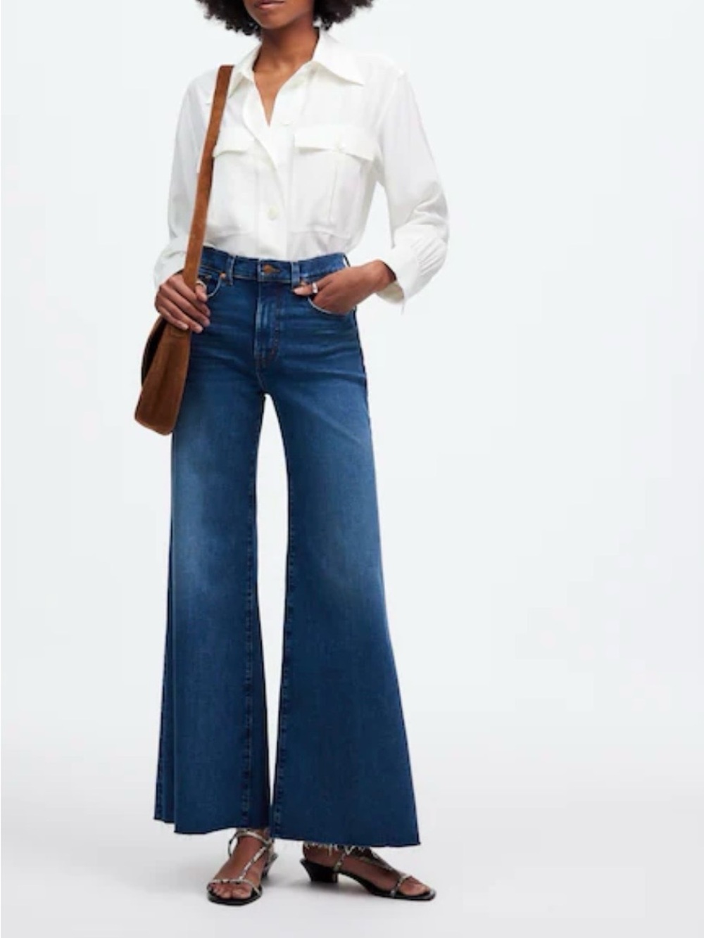 Madewell Flared Wide-Leg Crop Jeans